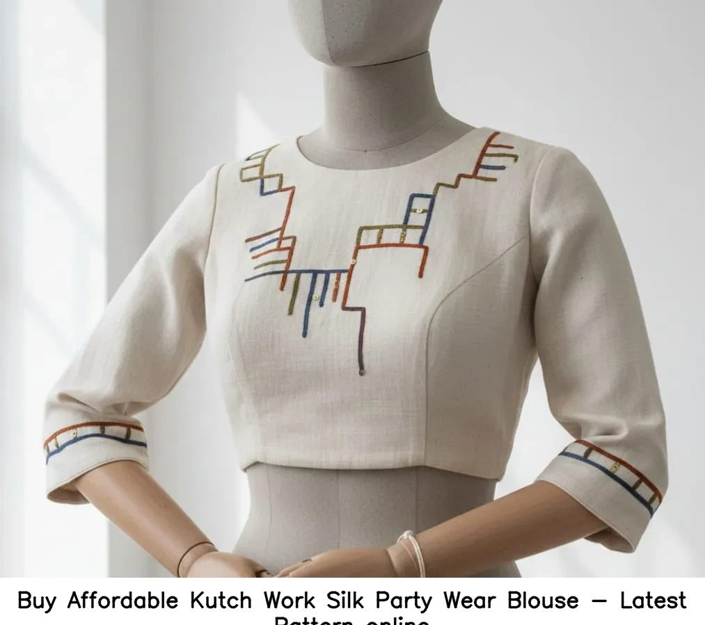 Buy Affordable Kutch Work Silk Party Wear Blouse - Latest Pattern online