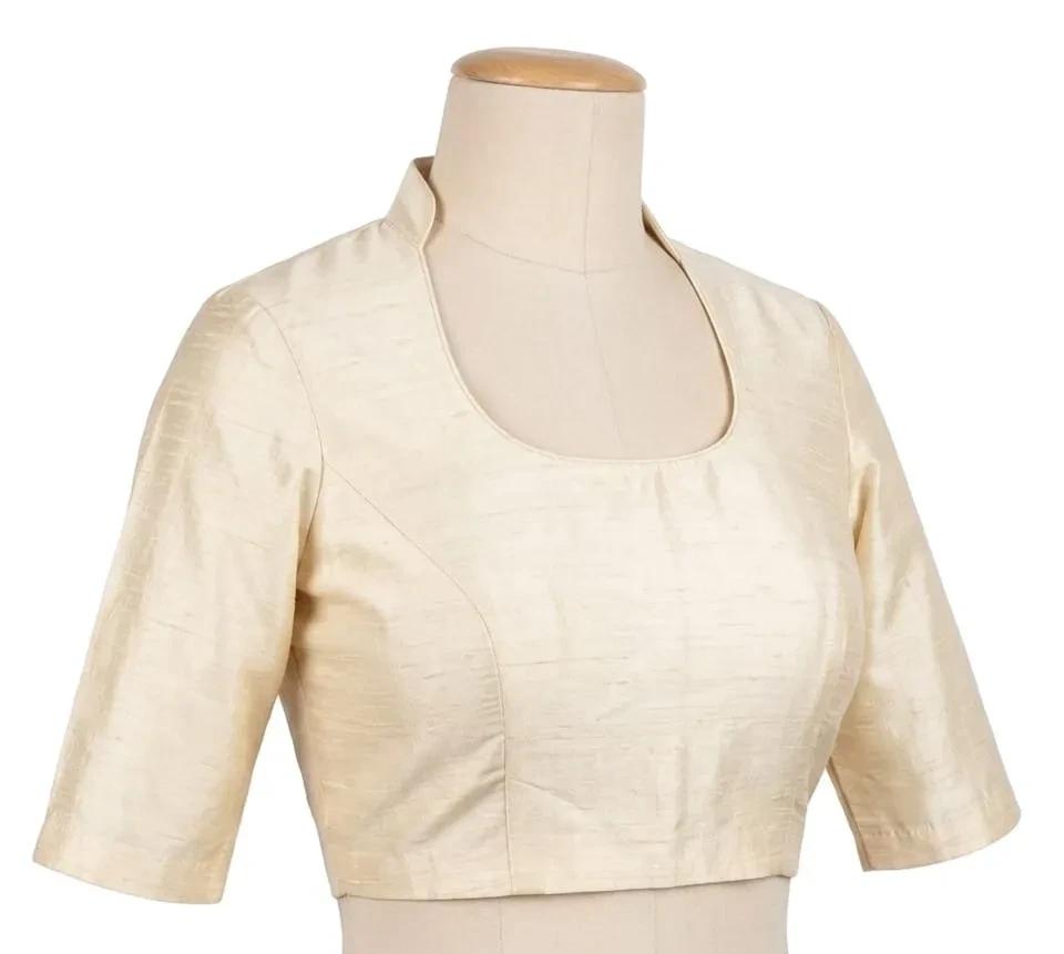 Plain Raw Silk Blouse Ready-Made – Solid Colors Boutique Collection