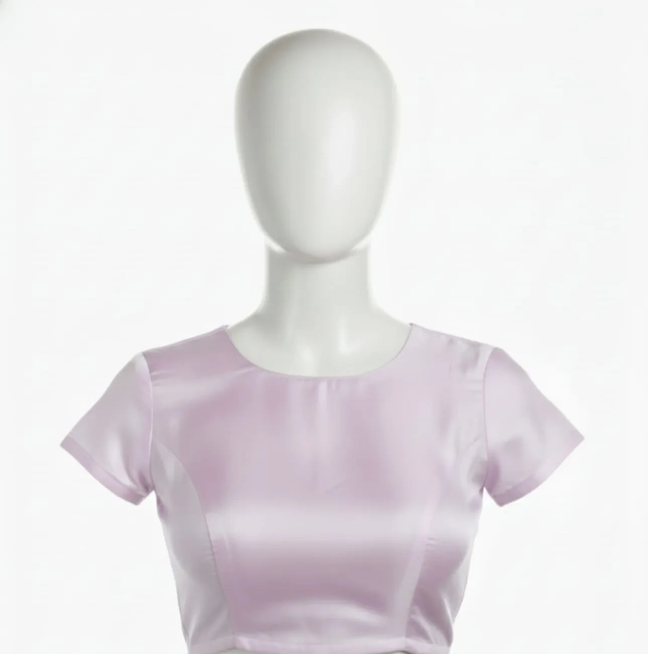 Lilac High Neck Short Sleeve Blouse Stylish Ready to Wear Saree Blouse Online