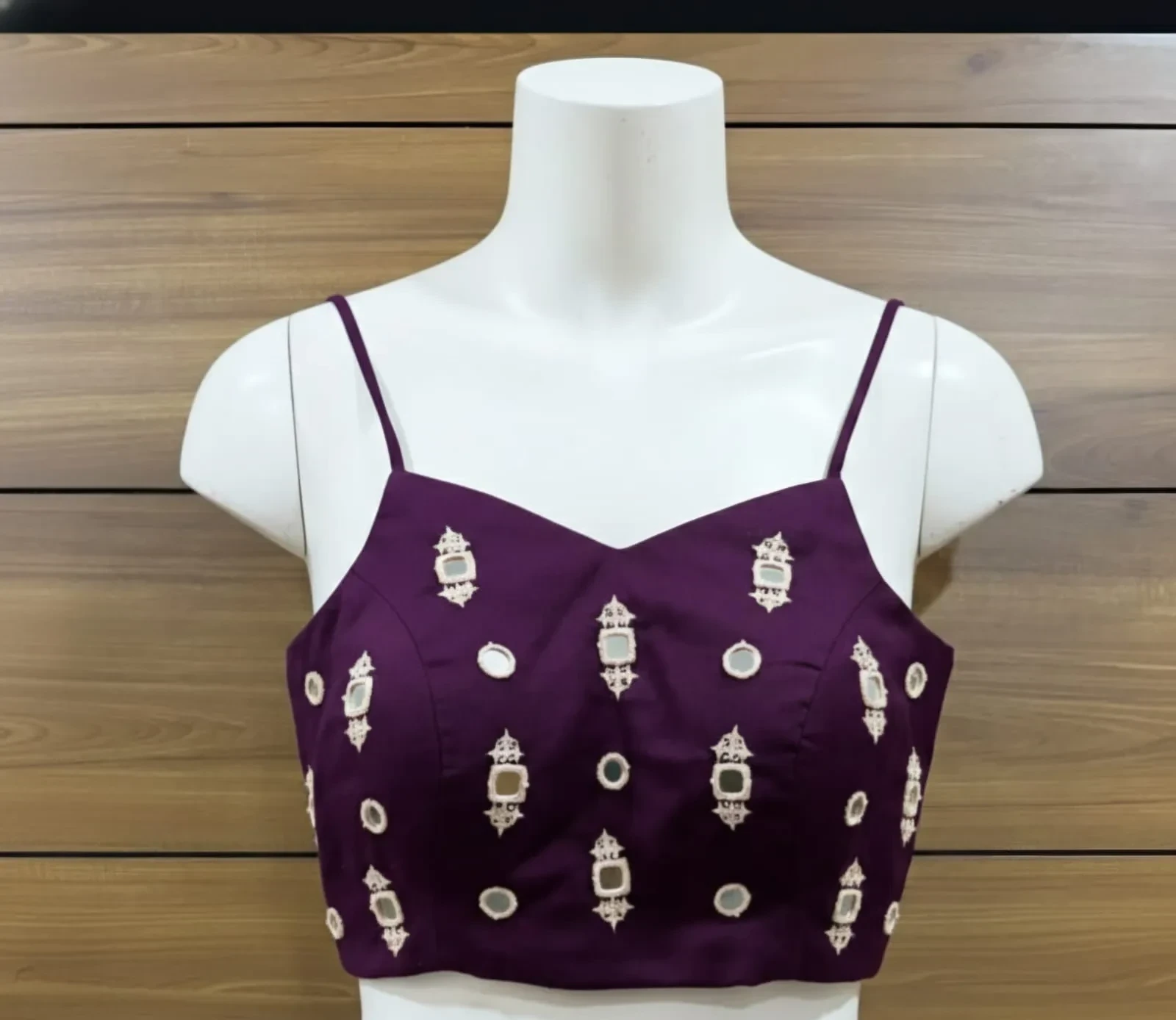 Latest Kutch Work Mirror Sleeveless Silk Blouse | Handcrafted Sweetheart Neck Party Wear | Affordable Budget Price