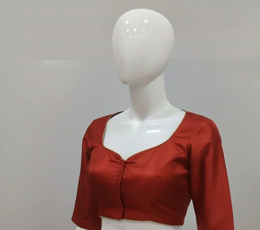 Red Prince Cut Daily Wear Blouse Premium Ready to Wear Design at Budget Pricing