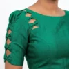 Designer Heart-Cutout Back Blouse with Bow Sleeve Detailing - Image 2