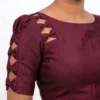 Designer Heart-Cutout Back Blouse with Bow Sleeve Detailing - Image 4