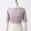 Mauve Satin Ruched Sweetheart Neck Blouse - Back Zip Designer Saree Blouse - Image 2