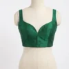 Sleeveless Raw Silk Bustier Blouse - Designer Saree Top for Women - Image 4