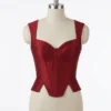 Sleeveless Raw Silk Corset Blouse - Designer Ethnic Saree Top