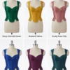 Sleeveless Raw Silk Corset Blouse - Designer Ethnic Saree Top - Image 2