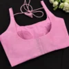 Baby Pink Raw Silk Sleeveless Saree Blouse | Scoop Neck Designer Party Wear Blouse with Back Tie - Image 2
