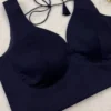 Black Padded Saree Blouse | Deep V-Neck Readymade Blouse - Image 2