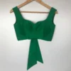 Buy Premium Emerald Green Raw Silk Blouse Online