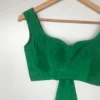 Buy Premium Emerald Green Raw Silk Blouse Online - Image 3
