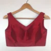 Buy Premium Maroon Raw Silk Blouse Online |