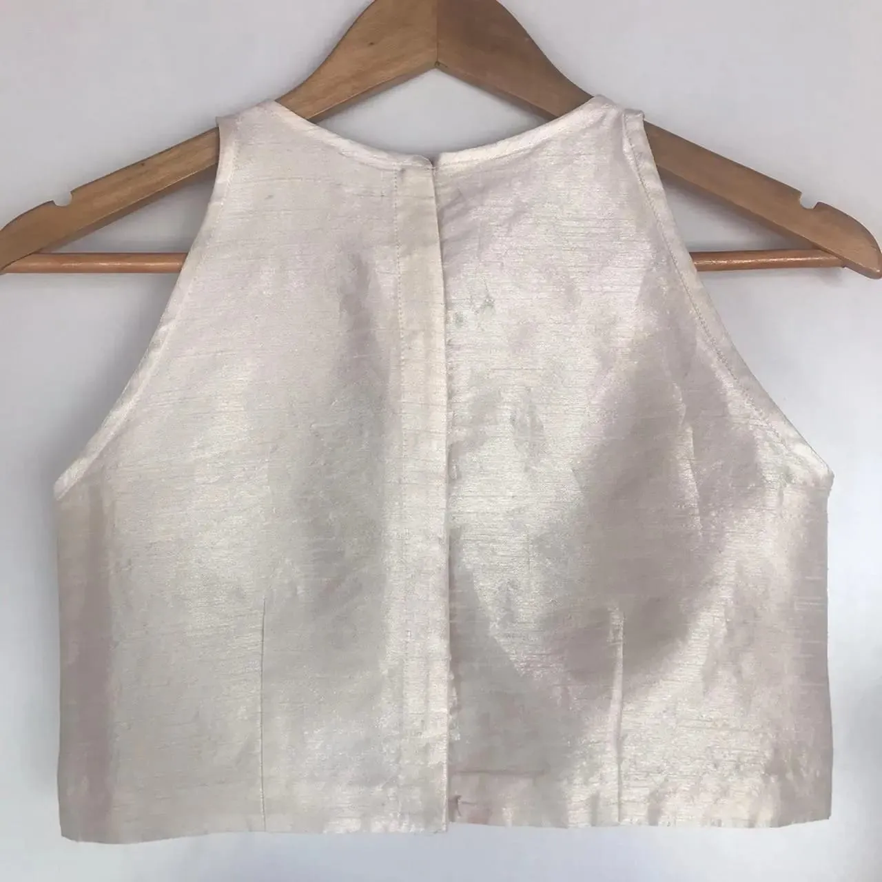 Buy Premium Off-White Raw Silk Blouse Online