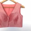 Buy Premium Peach Raw Silk Blouse Online |