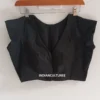 Classic Black Sleeveless Blouse in Premium Raw Silk | Modern Ethnic Wear for Women - Image 3