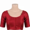 Classic Maroon Raw Silk Blouse | Front-Open Designer Saree Blouse - Image 3