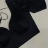 Designer Black Silk Saree Blouse - Festive Ethnic Collection with Back Tie - Image 2