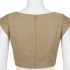 Designer Cotton Front Open Jacket-Style Saree Blouse | Padded Readymade Crop Top