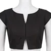 Designer Cotton Front Open Jacket-Style Saree Blouse | Padded Readymade Crop Top - Image 5