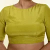Designer Lime Green Open-Back Blouse for Saree | Premium Festive Ready-made Blouse