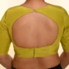 Designer Lime Green Open-Back Blouse for Saree | Premium Festive Ready-made Blouse - Image 2
