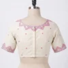Designer Mirror Work Cotton Blouse – Elegant Scoop Neck Ethnic Wear for Sarees - Image 2