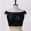 Designer Off-Shoulder Raw Silk Blouse for Saree | Latest Ethnic Fashion - Image 2