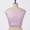 Designer Off-Shoulder Raw Silk Blouse for Saree | Latest Ethnic Fashion - Image 3