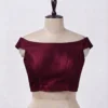 Designer Off-Shoulder Raw Silk Blouse for Saree | Latest Ethnic Fashion - Image 6
