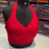 Designer Red Halter Neck Saree Blouse – Elegant Ready-to-Wear Backless Blouse