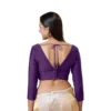 Designer Solid Color Silk Saree Blouse | Full-Sleeve Party Wear Ethnic Top - Image 5