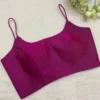 Elegant Magenta Padded Blouse | Versatile Spaghetti Strap Design for Sarees"