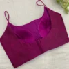 Elegant Magenta Padded Blouse | Versatile Spaghetti Strap Design for Sarees" - Image 2