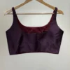 Elegant Purple Readymade Saree Blouse – Versatile Sleeveless Design - Image 2