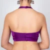 Elegant Purple Silk Halter Blouse | Exclusive Modern Ethnic Collection |