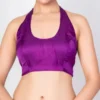 Elegant Purple Silk Halter Blouse | Exclusive Modern Ethnic Collection | - Image 2