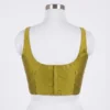 Elegant Sleeveless Olive Silk Blouse for Sarees | Simple Party Wear