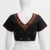 Handcrafted Kutch Work Saree Blouse | Premium Cotton Ethnic Blouse with Mirror Embroidery
