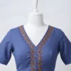 Handcrafted Kutch Work Saree Blouse | Premium Cotton Ethnic Blouse with Mirror Embroidery - Image 5