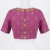 Handcrafted Purple Kutch Work Saree Blouse | Premium Cotton Traditional Embroidery