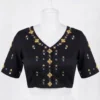 Handcrafted Purple Kutch Work Saree Blouse | Premium Cotton Traditional Embroidery - Image 4