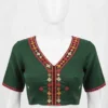 Kutch Work Saree Blouse | Handcrafted Cotton Ethnic Blouse with Mirror Work