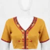 Kutch Work Saree Blouse | Handcrafted Cotton Ethnic Blouse with Mirror Work - Image 4