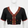 Kutch Work Saree Blouse | Handcrafted Cotton Ethnic Blouse with Mirror Work - Image 5