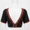 Kutch Work Saree Blouse | Handcrafted Cotton Ethnic Blouse with Mirror Work - Image 6
