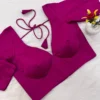 Magenta Designer Saree Blouse | Padded V-Neck Readymade Blouse