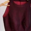 Maroon High Neck Saree Blouse | Readymade Sleeveless Choli