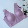 Mauve Sleeveless Saree Blouse | Readymade Padded V-Neck Choli
