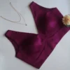 Mauve Sleeveless Saree Blouse | Readymade Padded V-Neck Choli - Image 4