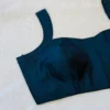 Minimalist Sleeveless Raw Silk Blouse | Classic Square-Neck Design for Saree & Lehenga